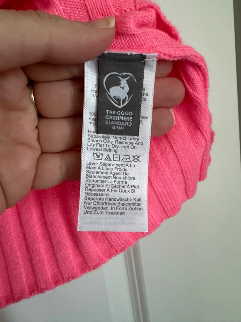 NWT J. CREW Women’s Wide-rib cashmere sweater shell Neon Capri Medium *SEE NOTE* - Picture 7 of 16